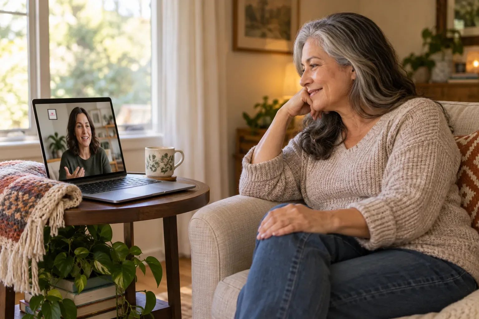A patient discussing chronic pain care with a clinician