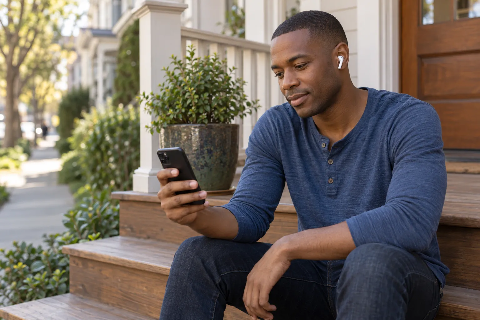 A patient talking with a mental health professional online